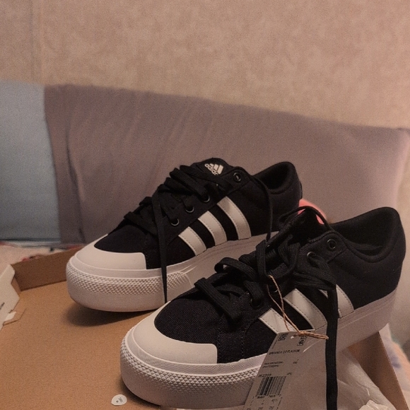 adidas Shoes - Adidas Black and White Platform Sneakers BRAND NEW.